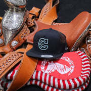 3D Sky Blue "C" Black Charros Original Hat - M - Royal Saddles - Charros Original Hats