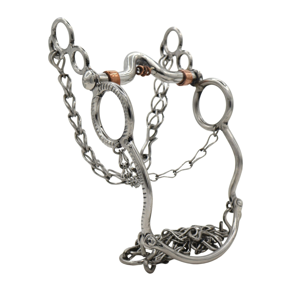 4 3/4" Charro Bit Freno Horse Copper - M - Royal Saddles - Charro Bits/Frenos
