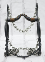 4 5/8" Caballo Charros Original Black Matte Freno Bit - M - Royal Saddles - Charro Bits/Frenos