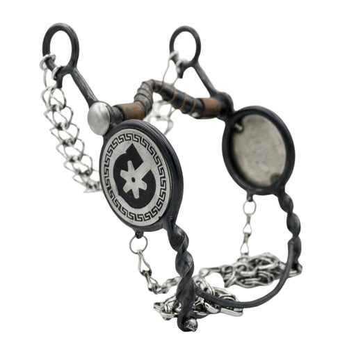 4 5/8" Caballo Charros Original Black Matte Freno Bit - M - Royal Saddles - Charro Bits/Frenos