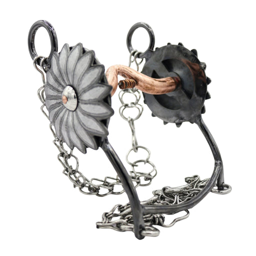 4 7/8" Authentic Charro Freno Black Stainless Steel Horse Bit - M - Royal Saddles - Charro Bits/Frenos