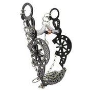 4 7/8" Freno Black Herradura Charro Stainless Horse Bit - M - Royal Saddles - Charro Bits/Frenos