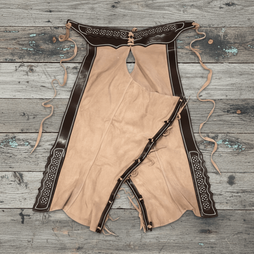 40" Charros Natural Design Chaps Chaparreras Gamuza - M - Royal Saddles - Charro Polainas/Chaps
