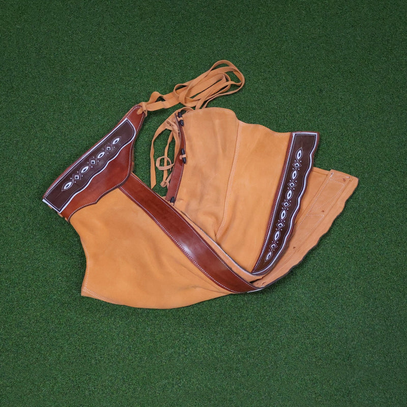 40" Charros Resacada Chaparreras Fina Gamuza Chaps - M - Royal Saddles - Charro Polainas/Chaps