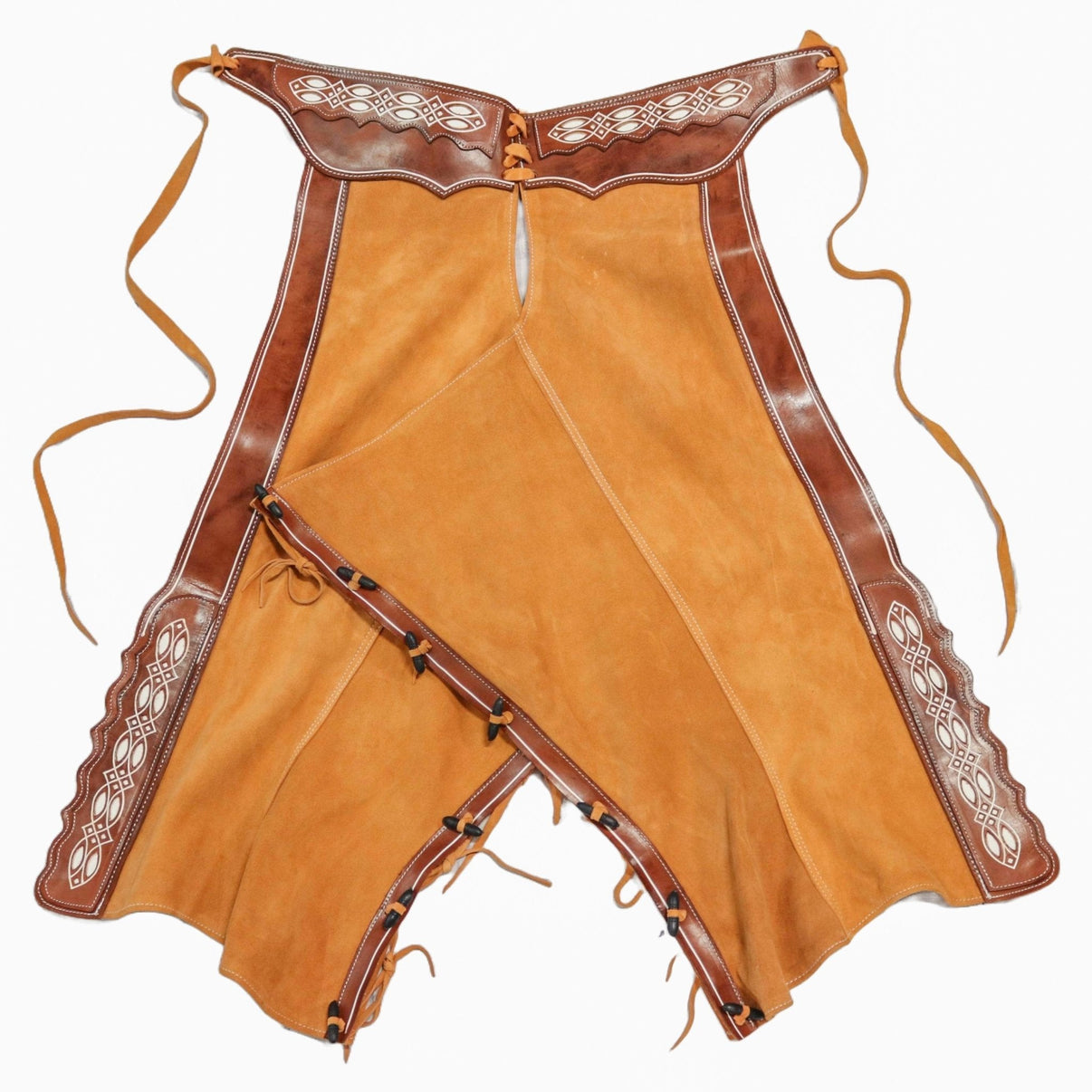 42" Chedron Resacada Chaparreras Chaps Suede Charras - M - Royal Saddles - Charro Polainas/Chaps