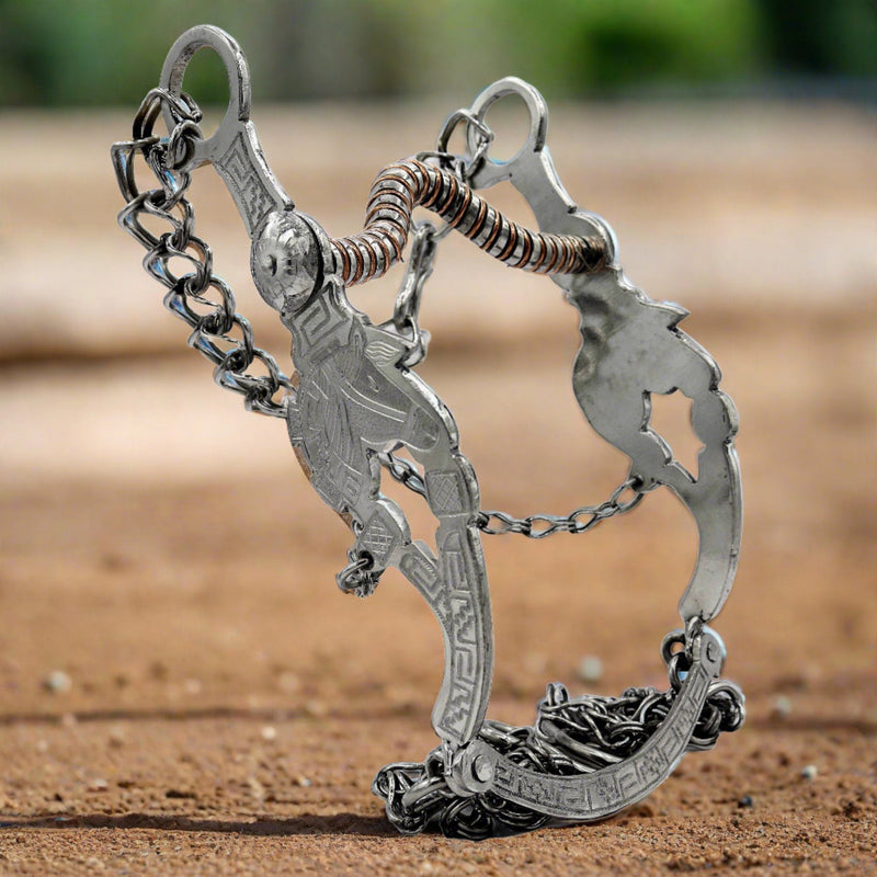 5 1/4" Charro Mexican Horse Bit Freno De Acero - M - Royal Saddles - Charro Bits/Frenos