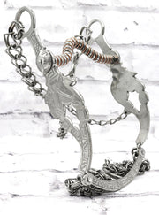 5 1/4" Charro Mexican Horse Bit Freno De Acero - M - Royal Saddles - Charro Bits/Frenos