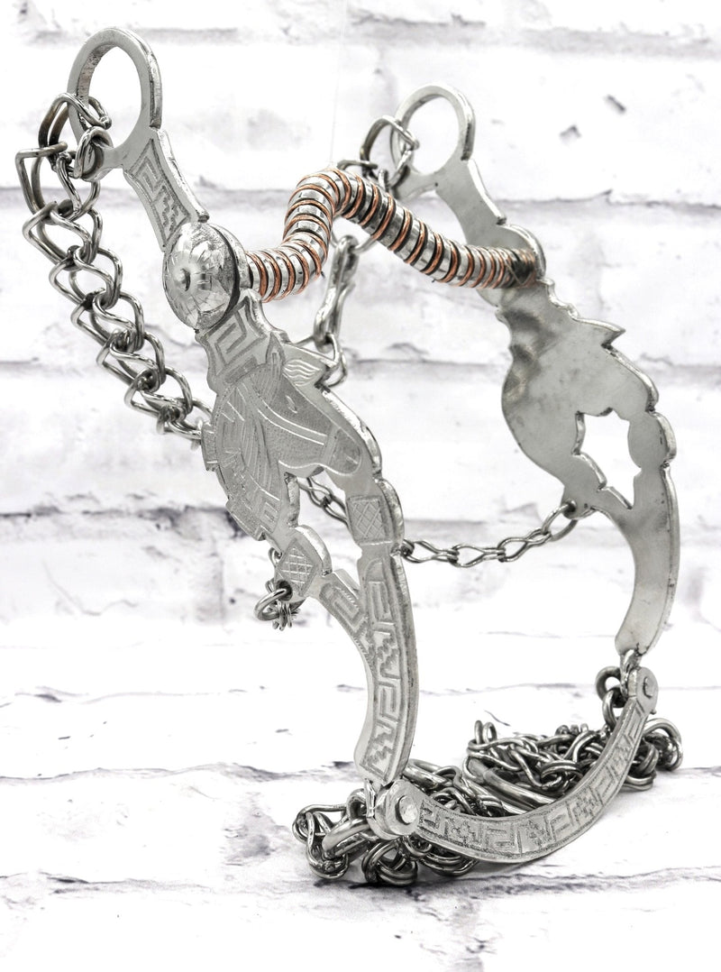 5 1/4" Charro Mexican Horse Bit Freno De Acero - M - Royal Saddles - Charro Bits/Frenos