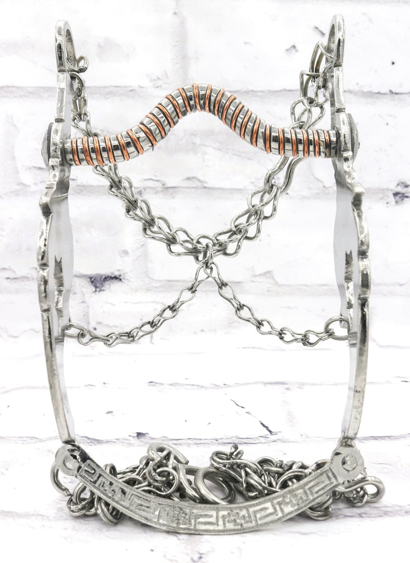 5 1/4" Charro Mexican Horse Bit Freno De Acero - M - Royal Saddles - Charro Bits/Frenos