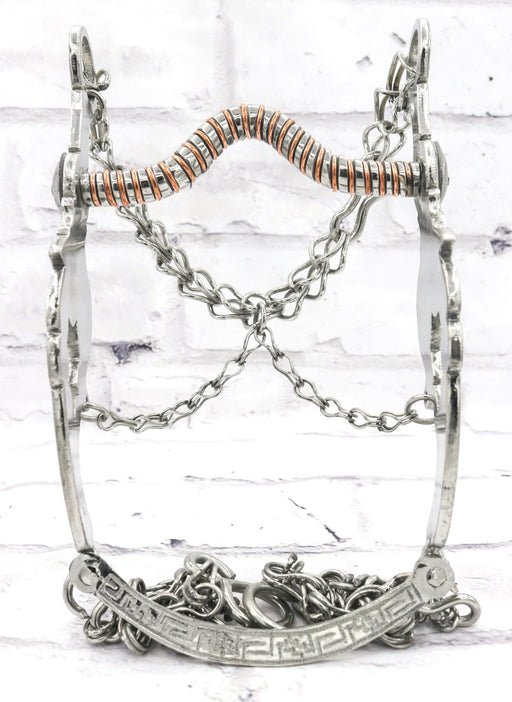 5 1/4" Charro Mexican Horse Bit Freno De Acero - M - Royal Saddles - Charro Bits/Frenos
