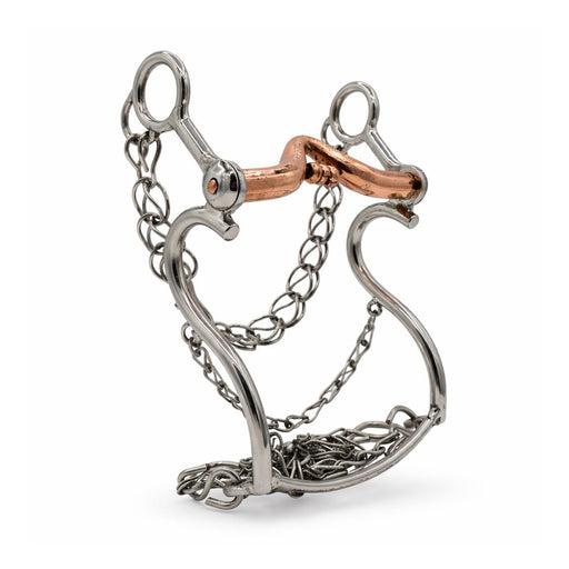 5 1/4" Freno Acero De Cobre Horse Charro Bit - M - Royal Saddles - Charro Bits/Frenos