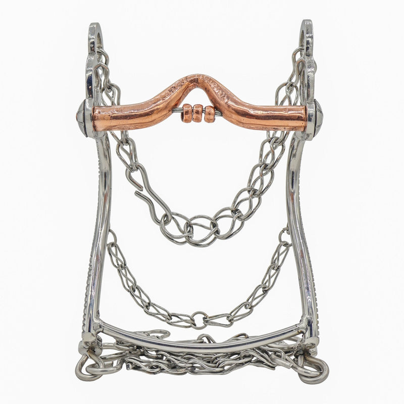 5 1/4" Freno Horseshoe Charro Bocado Horse Stainless Steel Bit - M - Royal Saddles - Charro Bits/Frenos