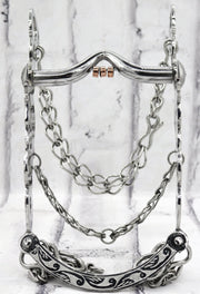 5 1/4" Horse Acero Charro Bit Freno Horseshoe - M - Royal Saddles - Charro Bits/Frenos