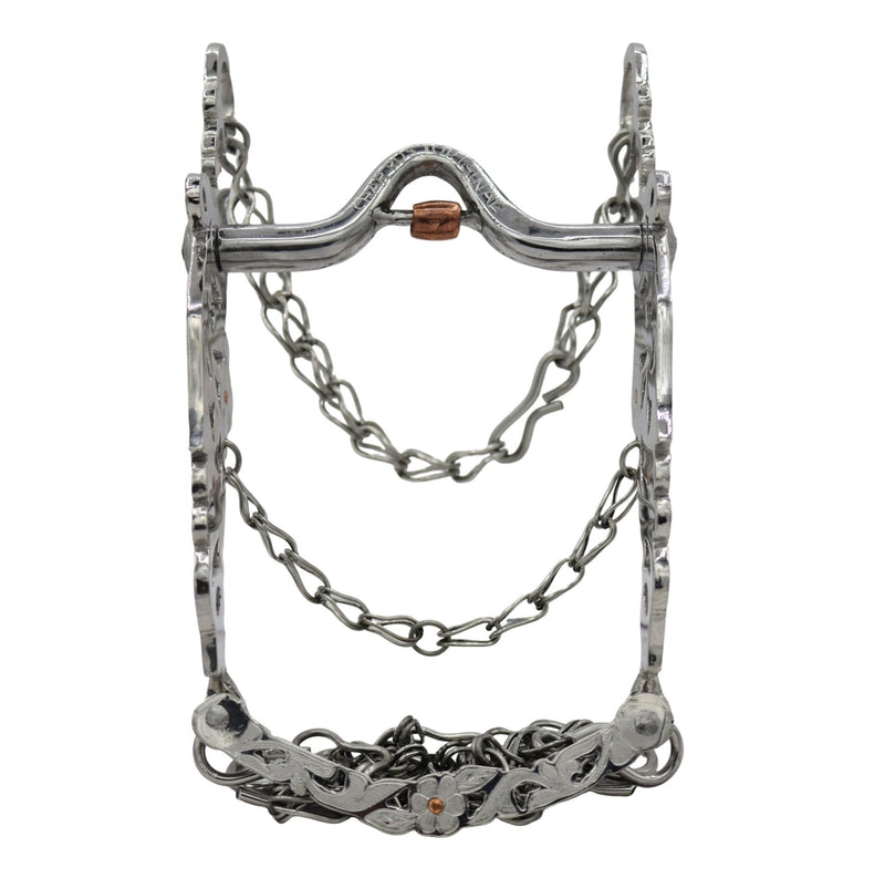 5 1/4" Stainless Steel Charro Horse Bit Freno - M - Royal Saddles - Charro Bits/Frenos