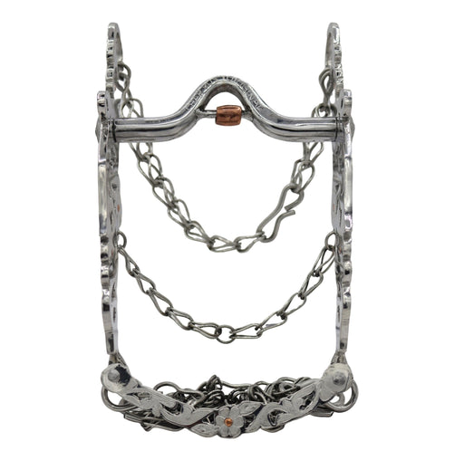 5 1/4" Stainless Steel Charro Horse Bit Freno - M - Royal Saddles - Charro Bits/Frenos