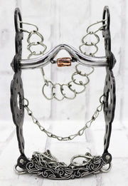 5 1/8" Freno Black Snake Charro Pavonado Horse Bit - M - Royal Saddles - Charro Bits/Frenos