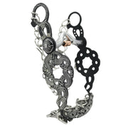 5 1/8" Freno Black Snake Charro Pavonado Horse Bit - M - Royal Saddles - Charro Bits/Frenos