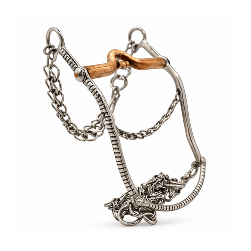 5 1/8" Freno Cobre Caballo Charro Horse Bit - M - Royal Saddles - Charro Bits/Frenos