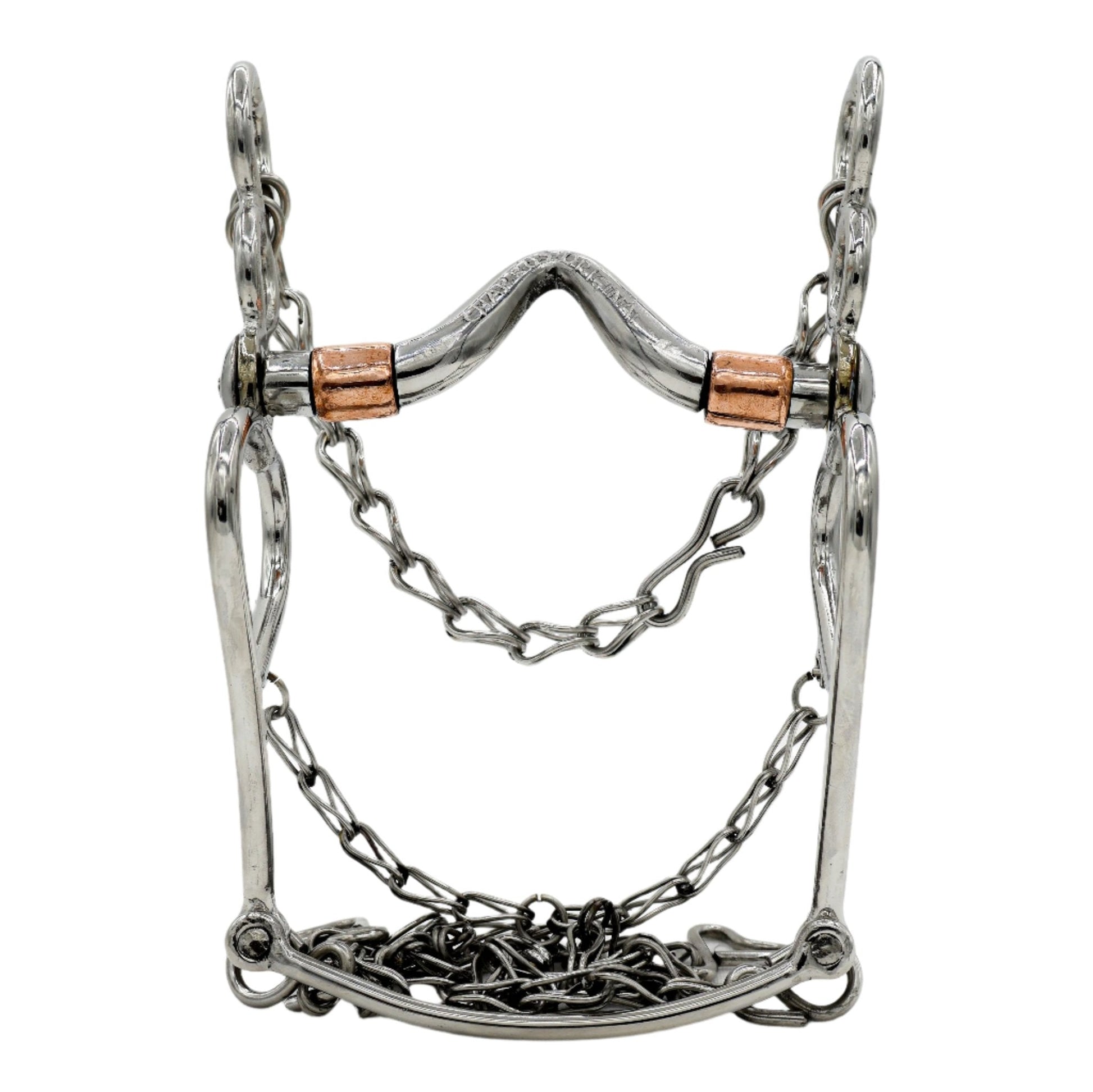 5 1/8" Freno Corazon Charro Horse Bit Copper Acero Cobre - M - Royal Saddles - Charro Bits/Frenos