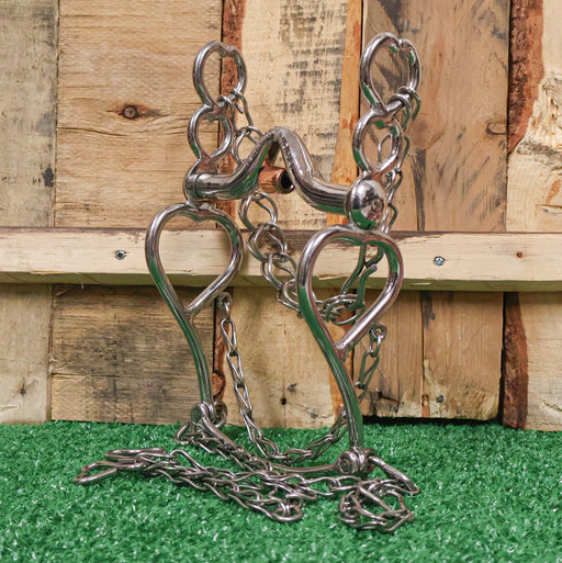 5 1/8" Horse Bit Corazon Freno Charro Acero Copper - M - Royal Saddles - Charro Bits/Frenos