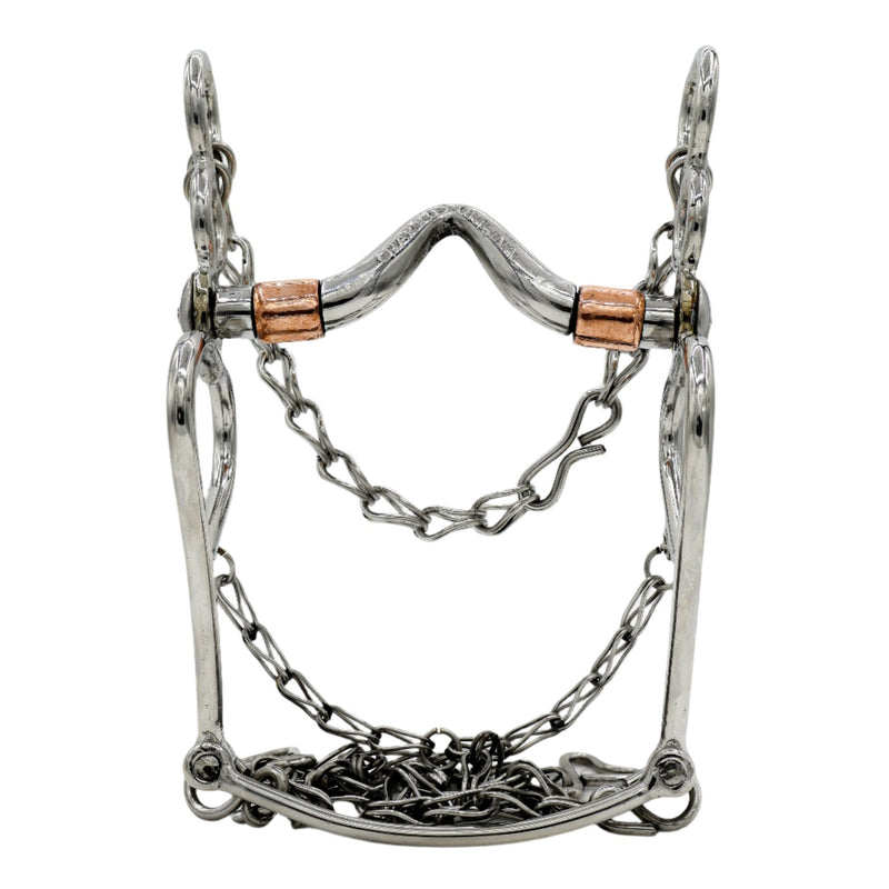 5 3/8" Acero Freno Corazon Charro Cobre Horse Bit Copper - M - Royal Saddles - Charro Bits/Frenos