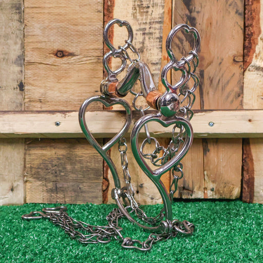 5 3/8" Acero Freno Corazon Charro Cobre Horse Bit Copper - M - Royal Saddles - Charro Bits/Frenos