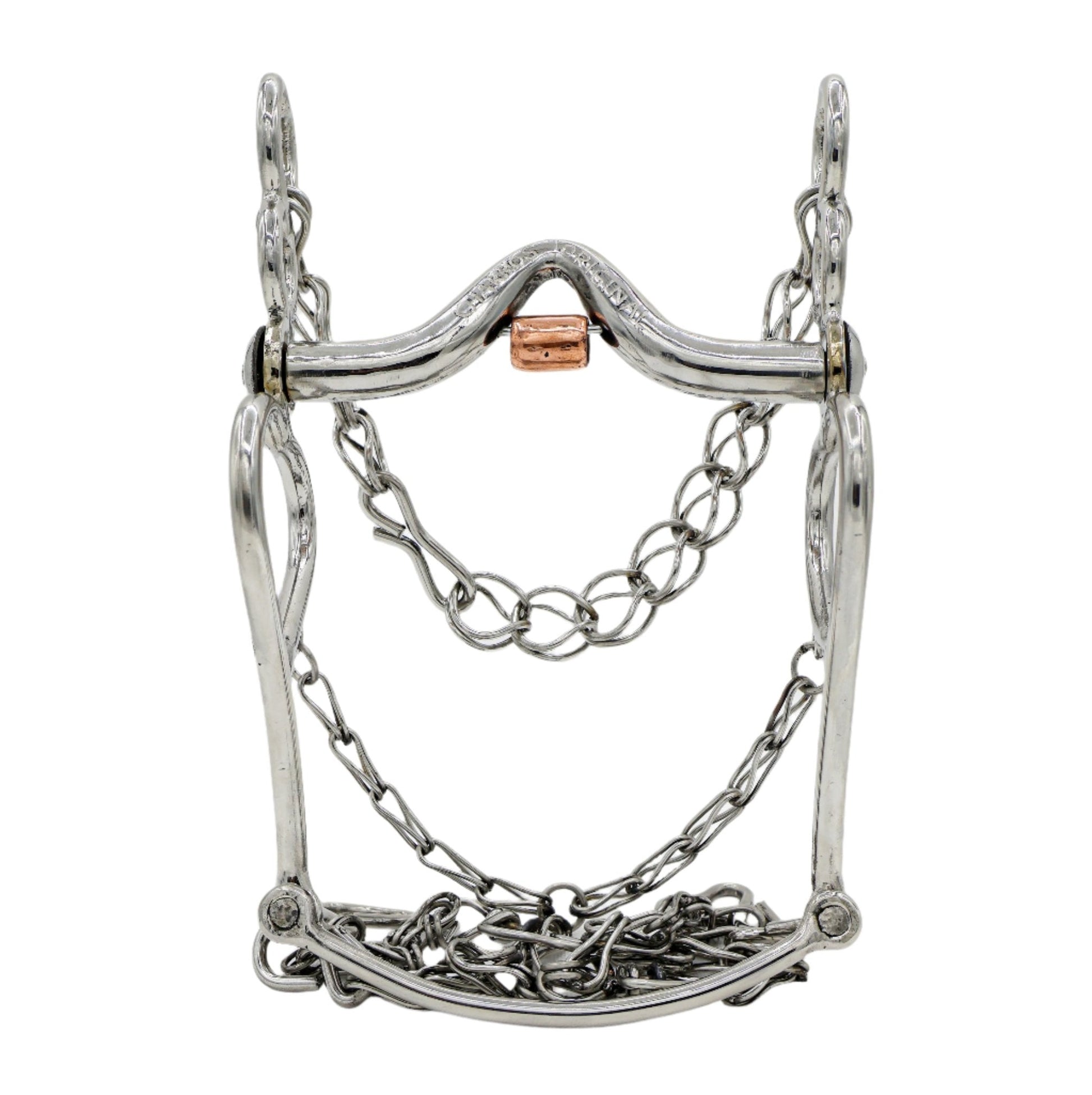 5 3/8" Freno Corazon Charro Bocado de Acero/Cobre - M - Royal Saddles - Charro Bits/Frenos