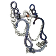 5" Charro Blue Freno Pavonado Azul Horse Bit - M - Royal Saddles - Charro Bits/Frenos