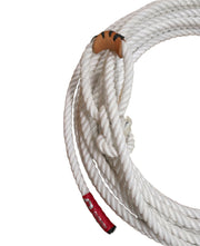 50 FT White 11mm Charro Soga De Plomo Poly Lead Core Rope - M - Royal Saddles - Ropes/Sogas