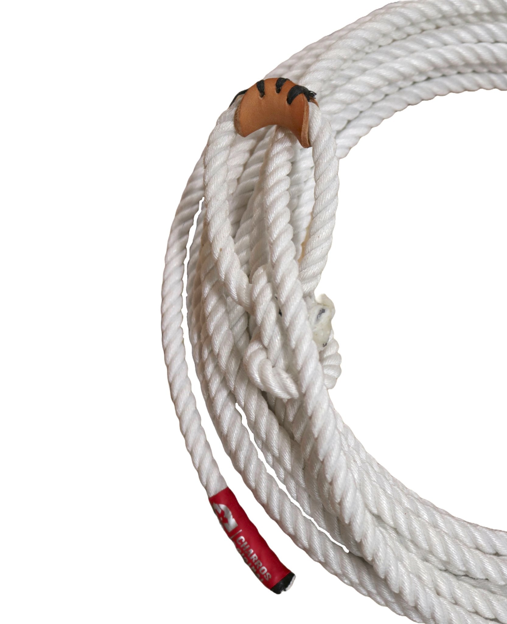 50 FT White 11mm Charro Soga De Plomo Poly Lead Core Rope - M - Royal Saddles - Ropes/Sogas