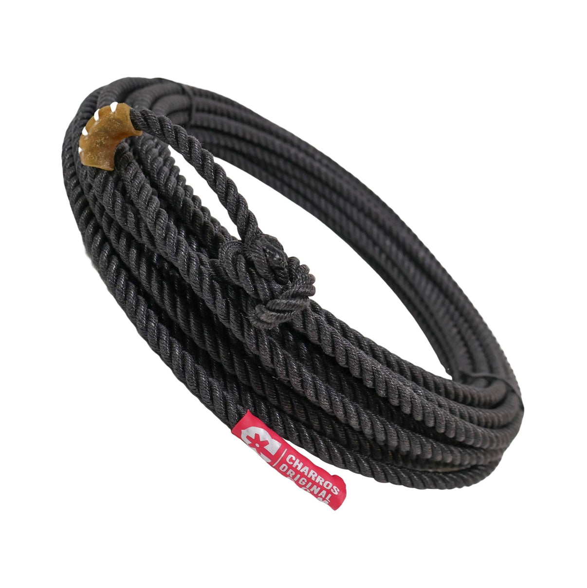 50FT Black Soga De Plomo 9.5mm Poly Nylon Rope Lasso - M - Royal Saddles - Ropes/Sogas