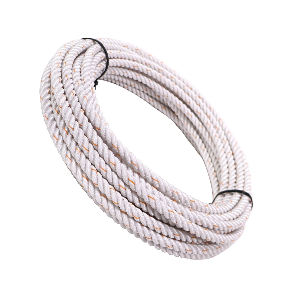 50Ft White Orange 10.25mm Soga Plomo Lead Core Rope - M - Royal Saddles - Ropes/Sogas