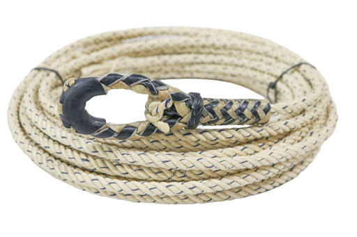 55FT Charro Soga De Ixtle Con Hondilla De Cuero Crudo - M - Royal Saddles - Ropes/Sogas