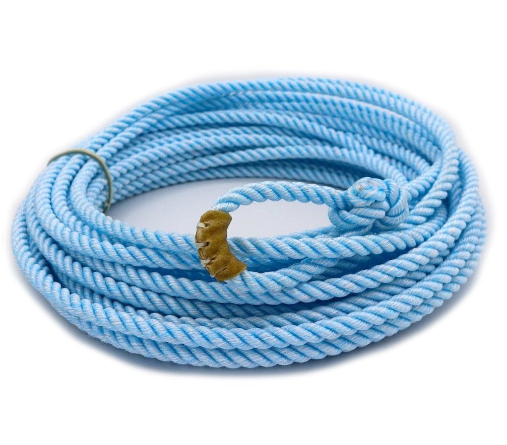 60 Ft Blue PolyNylon Soga 9.5MM Soga De Plomo - M - Royal Saddles - Ropes/Sogas