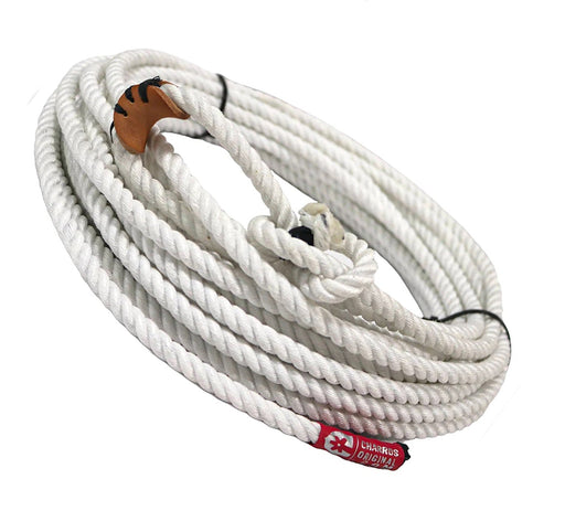 60 FT White 11mm Lead Rope Poly Nylon Charreria Plomo - M - Royal Saddles - Ropes/Sogas