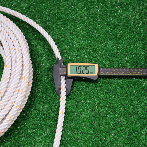 60Ft Soga White Orange Plomo Lead 10.25mm Core Lariat - M - Royal Saddles - Ropes/Sogas