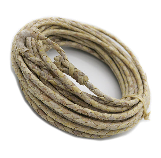 65 ft Rawhide Leather Braided Rope Cuero Crudo Soga - M - Royal Saddles - Ropes/Sogas