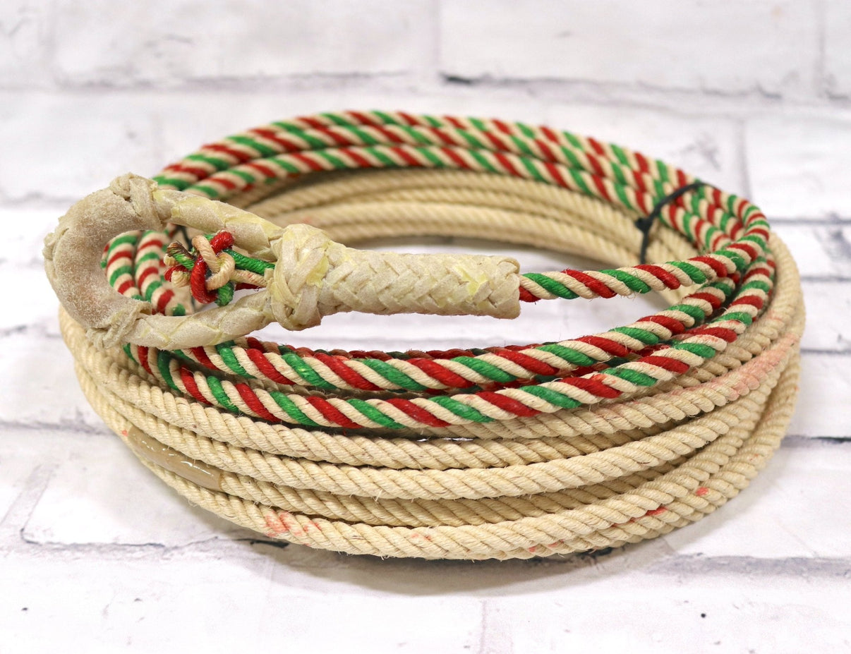 65FT TRi MX Soga De Ixtle Hondilla Cuero Crudo - M - Royal Saddles - Ropes/Sogas