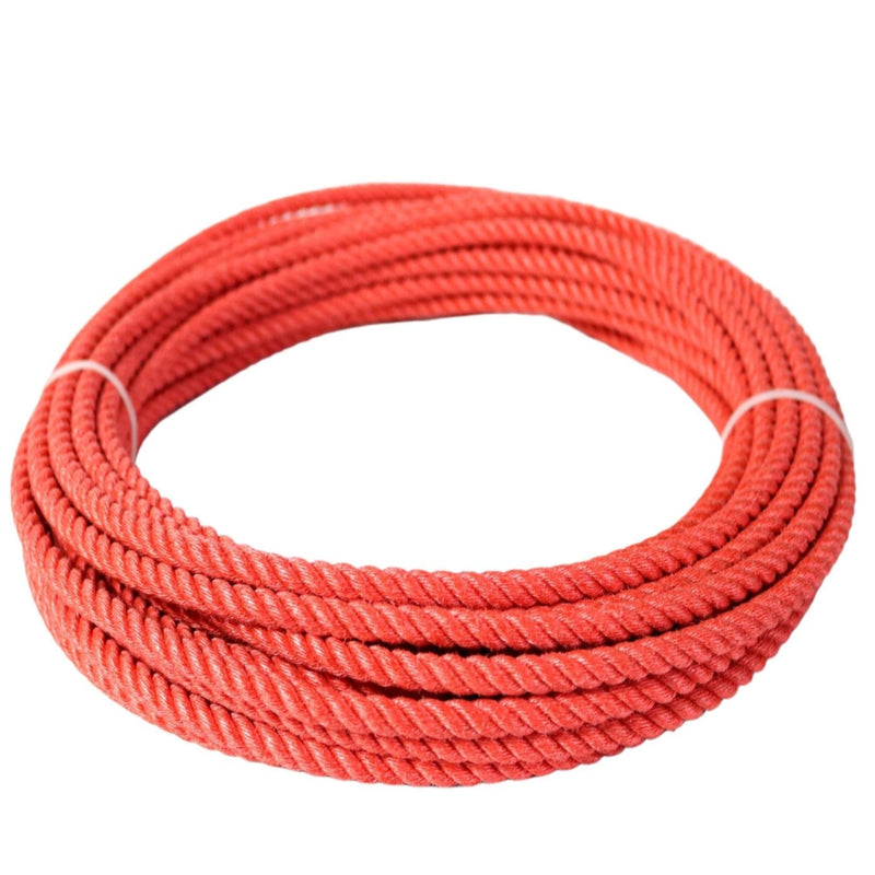 80 Ft Red Soga de Plomo 10.5mm Lead Core Lasso Rope - M - Royal Saddles - Ropes/Sogas