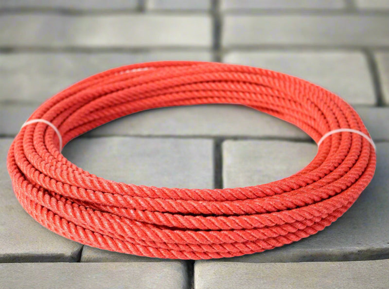 80 Ft Red Soga de Plomo 11mm Lead Core Lasso Rope - M - Royal Saddles - Ropes/Sogas