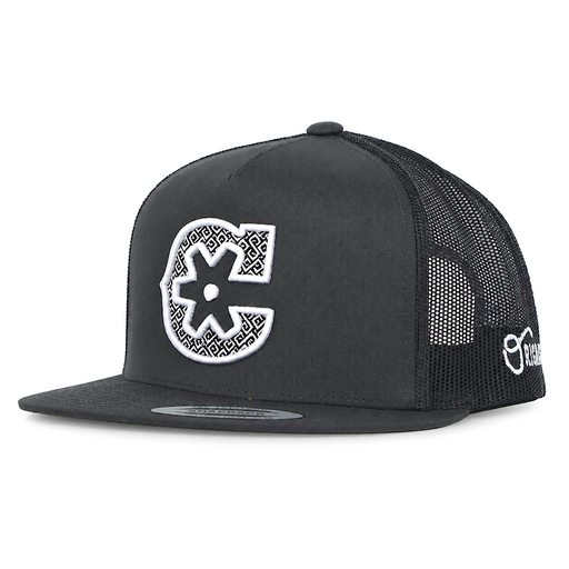 3D Charcoal Charros Original Trucker Cap - M-Royal Saddles - Charros Original Hats