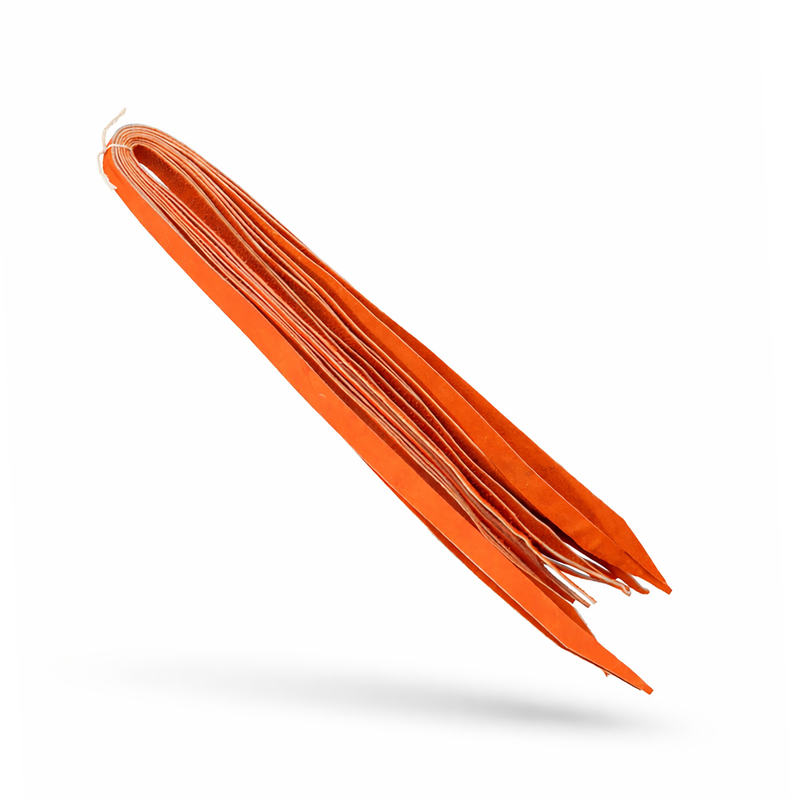Orange Set Of 8 Charro Saddle Leather Strings Montura Charra