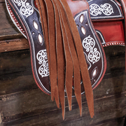 Mocha Juego de 8 Piel Tientos Para Montura Charra Leather Strings - M-Royal Saddles - Charro Saddle Parts