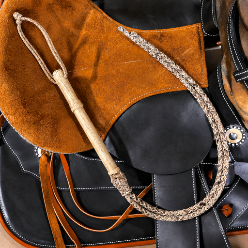Fino Cuarta Charra Trenzada Cuero Crudo Rawhide Quirt - M - Royal Saddles - Charro Whips/Cuartas