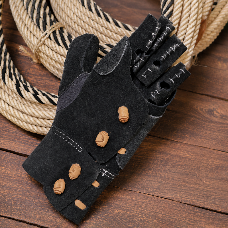 Charro Black Glove Large Large Manilla Charra Grande - M-Royal Saddles - Ropes/Sogas