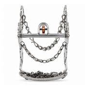 5 1/4" Freno Charro Acero Inoxidable Cobre Horse Charro Bit - M-Royal Saddles - Charro Bits/Frenos