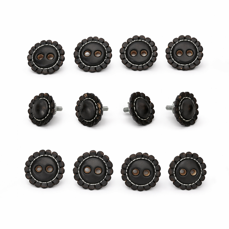 Black Juego De Chapetones Monturas Charras Conchos