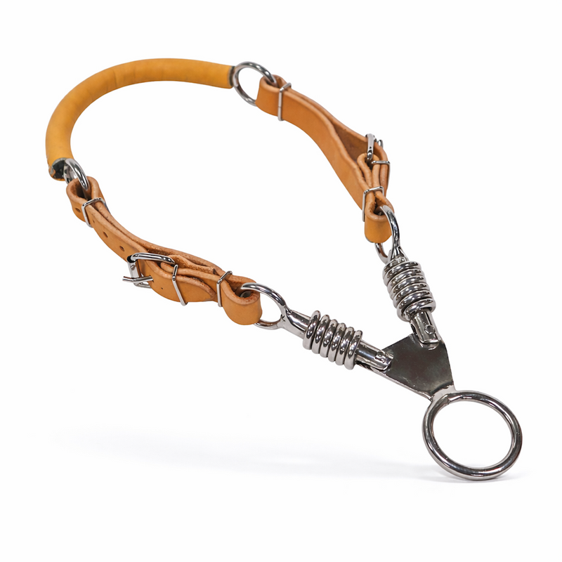 Charro Miel Bosal De Tijera Metal/Vaqueta Leather Bosal