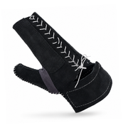 Charro Small Black De Piales Manilla Leather Glove Gamuza - M-Royal Saddles - Ropes/Sogas