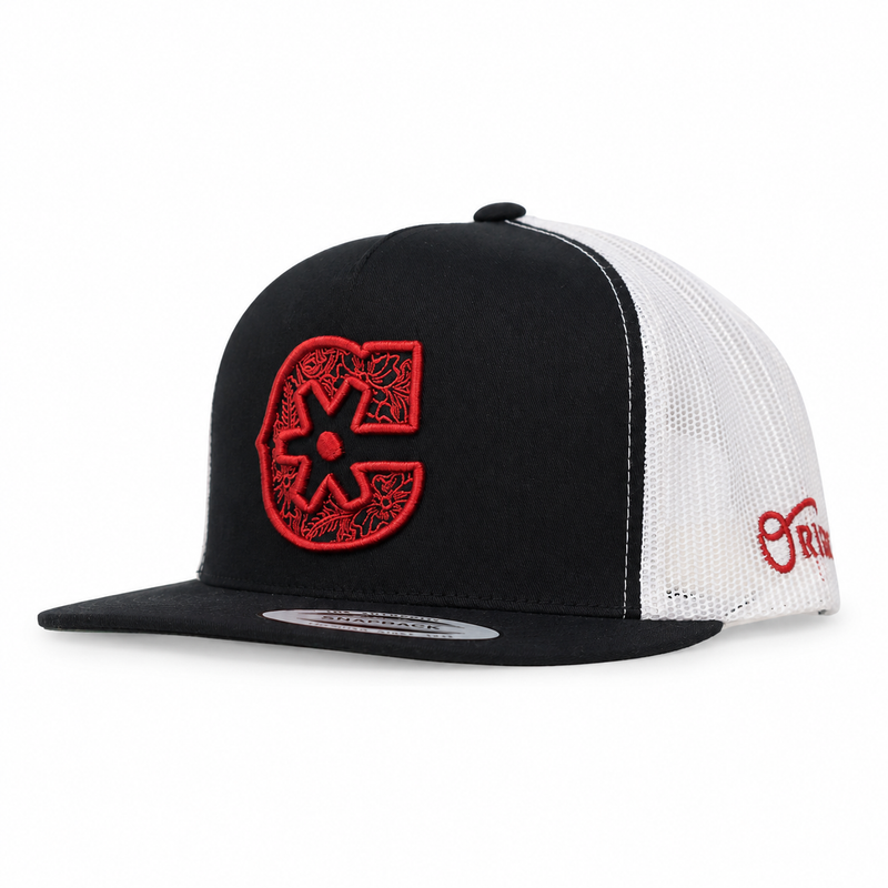 Tooled Floral Original "C" Trucker Hat